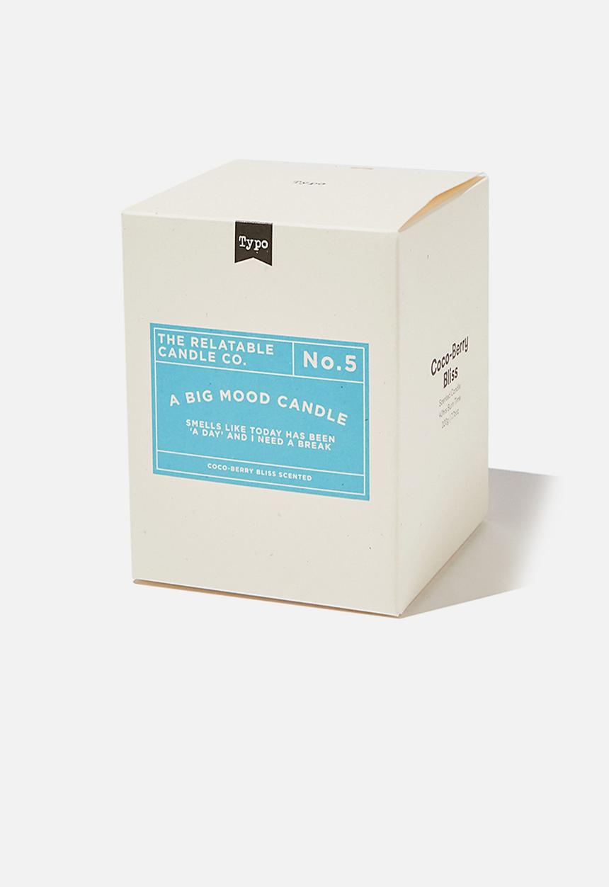 Typo - Relatable quote candle-torquoise big mood candle