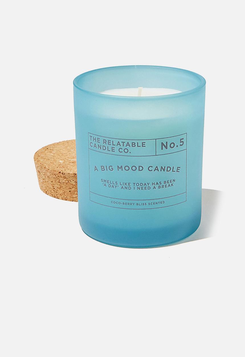 Typo - Relatable quote candle-torquoise big mood candle