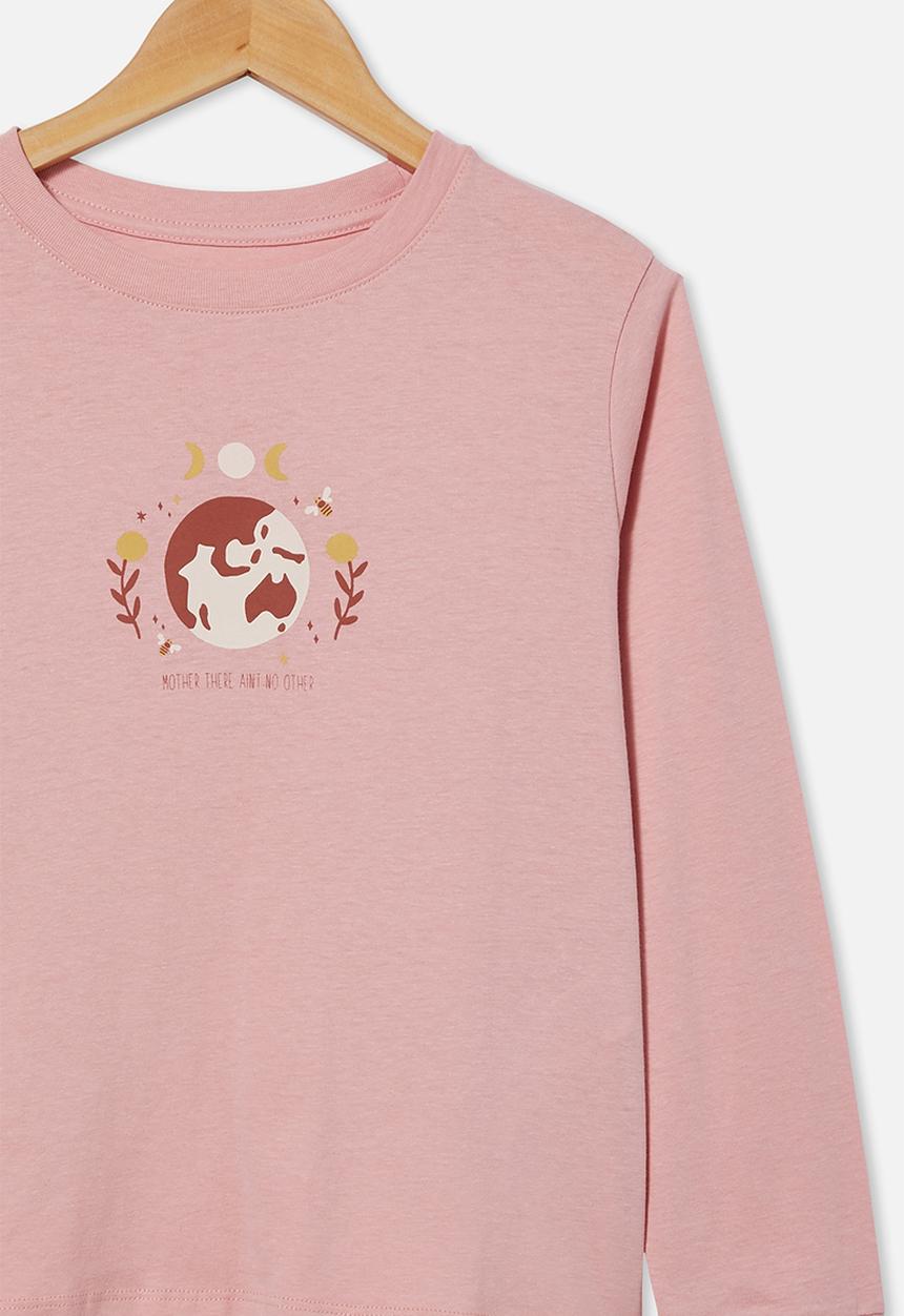 Free by Cotton On - Girls classic ls tee - marshmallow/ain t no other