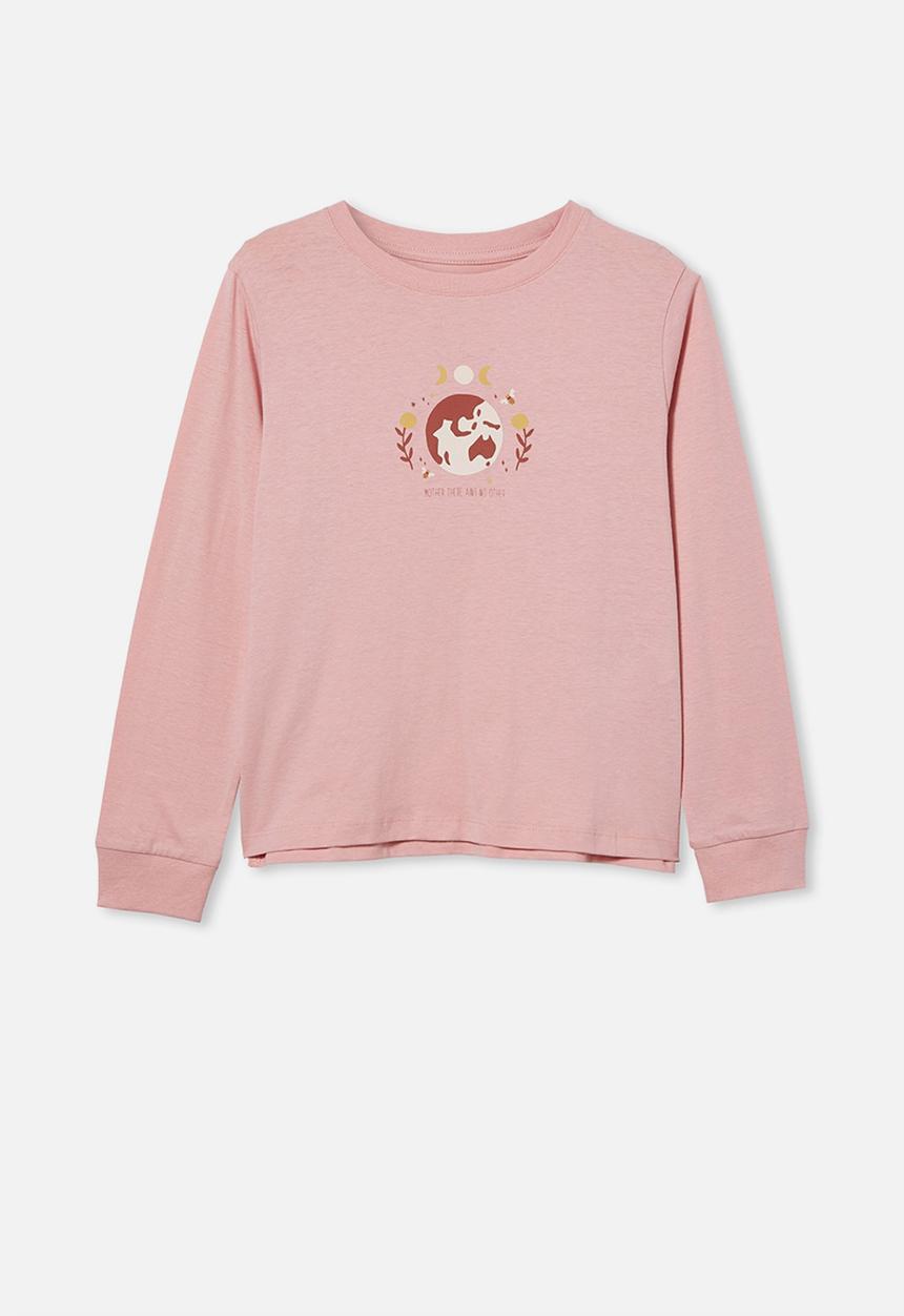 Free by Cotton On - Girls classic ls tee - marshmallow/ain t no other