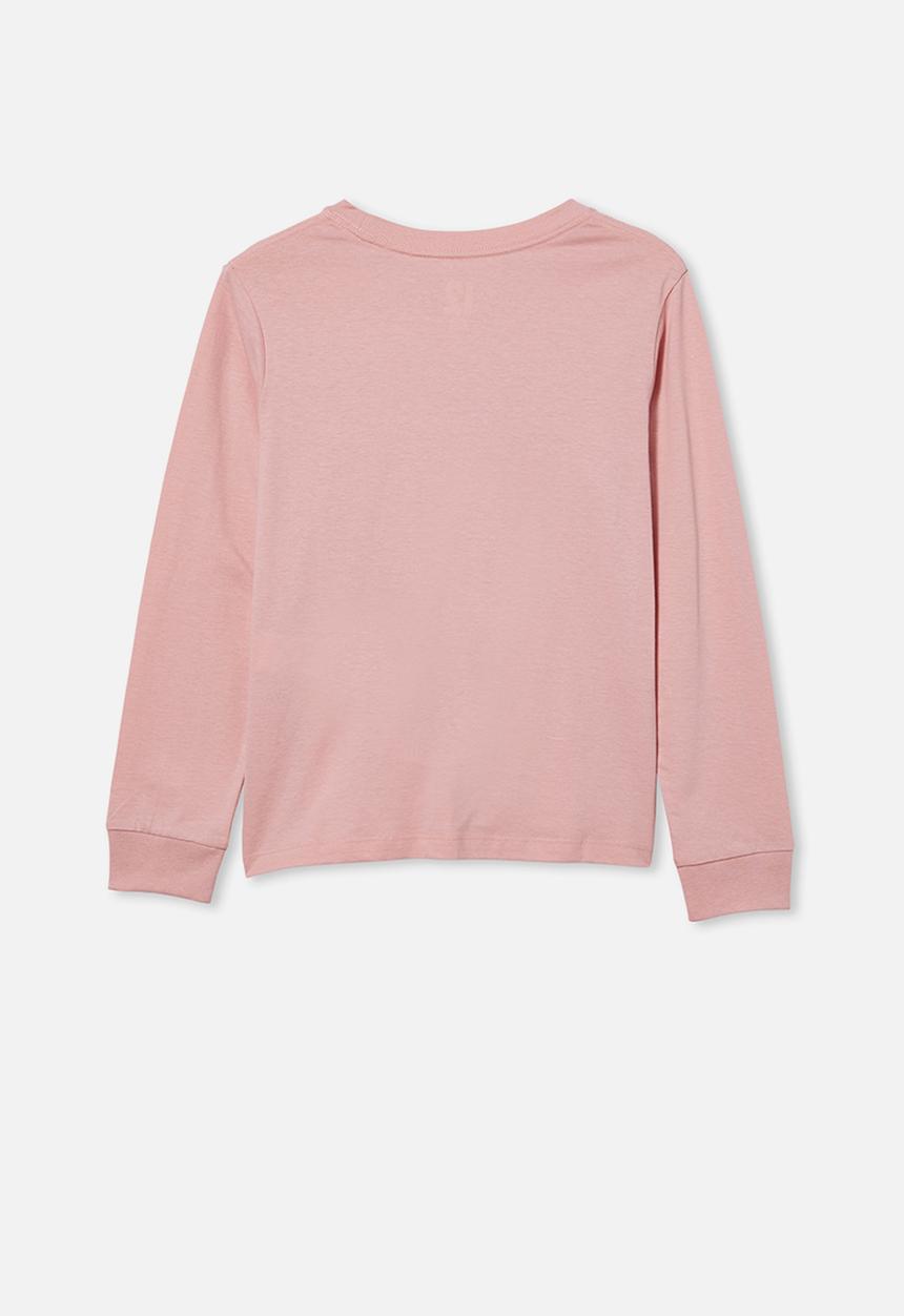 Free by Cotton On - Girls classic ls tee - marshmallow/ain t no other