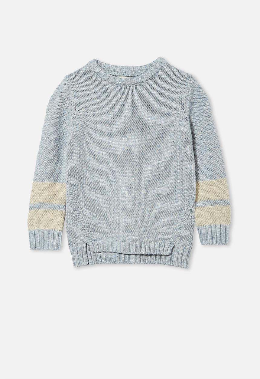 Cotton On - Blair knit crew - dusty blue twist