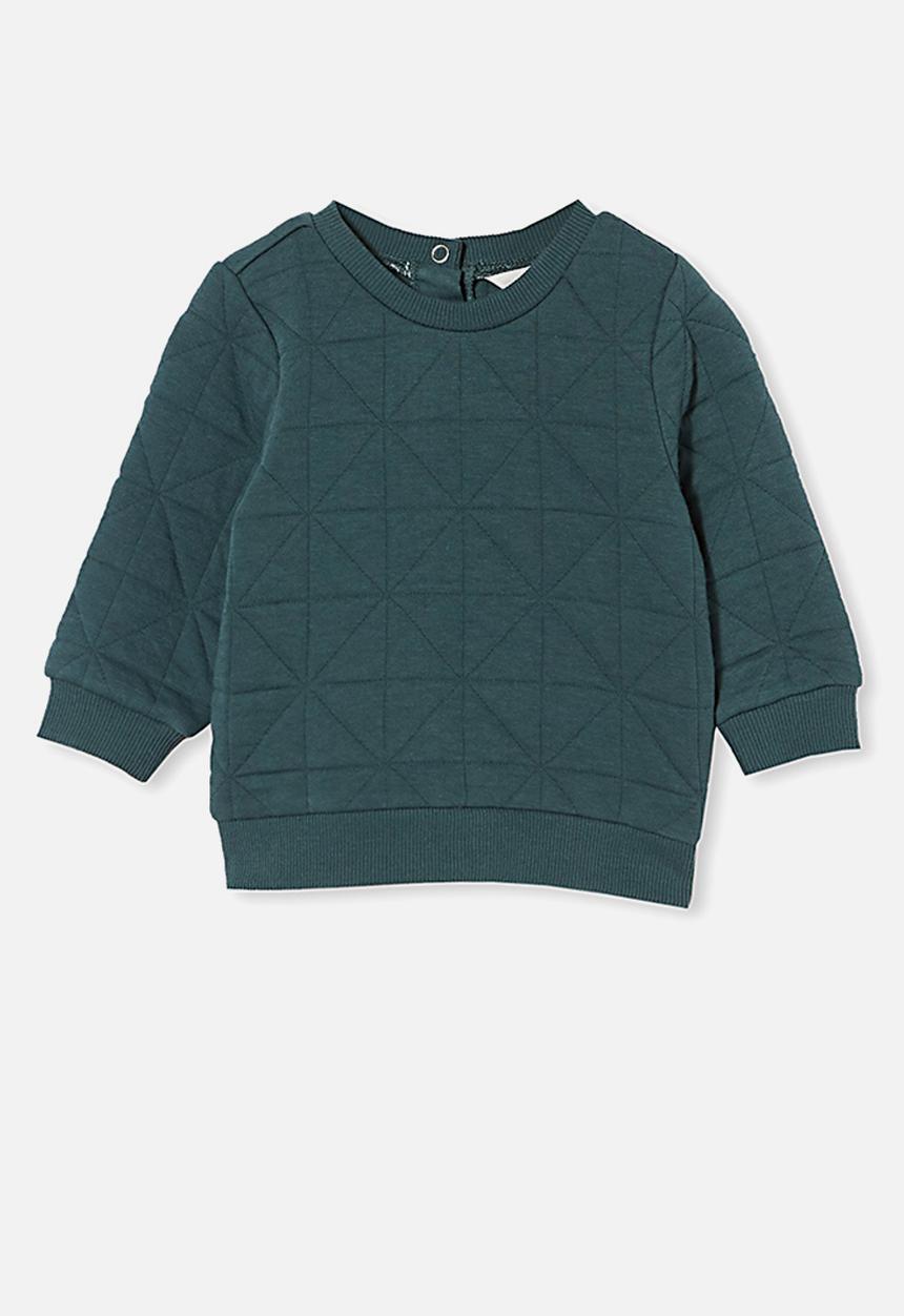 Cotton On - Greer quilted sweater - petrol teal
