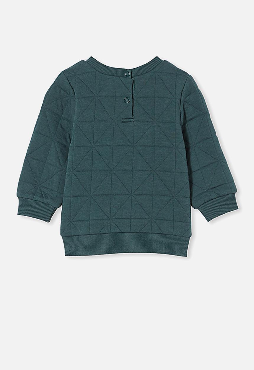 Cotton On - Greer quilted sweater - petrol teal
