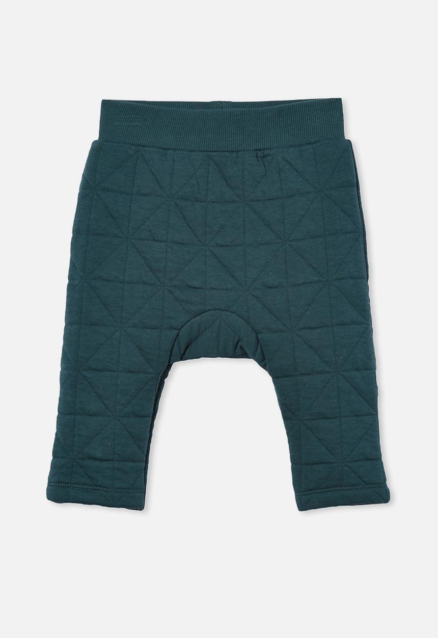 Cotton On - Emerson quilted trackpant - petrol teal