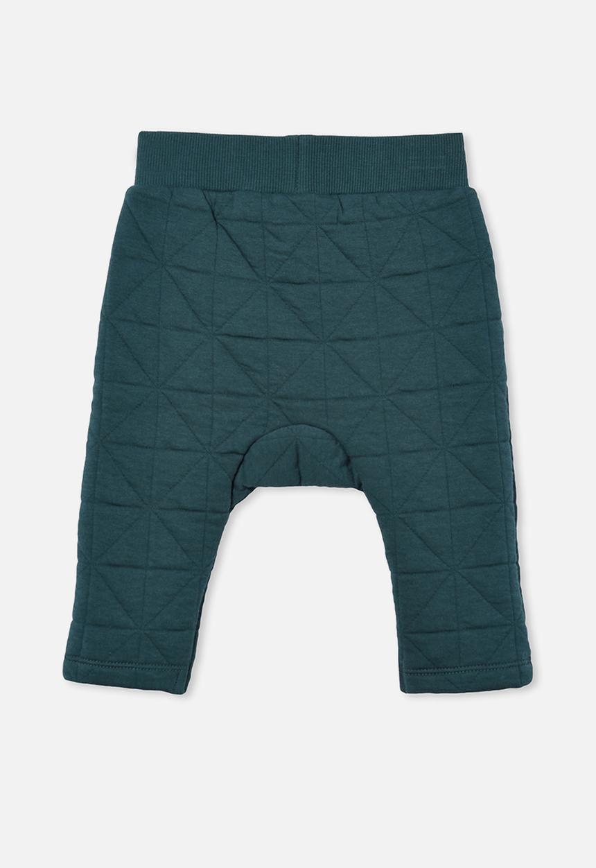 Cotton On - Emerson quilted trackpant - petrol teal