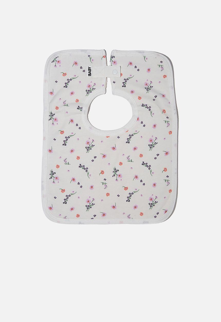 Cotton On - The square bib - vanilla/pale violet rachael floral