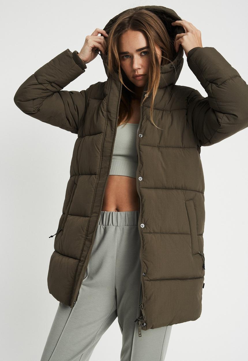 Cotton On - The recycled mother mid length puffer - khaki