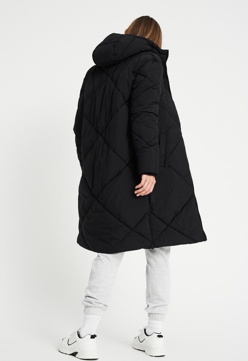 Cotton On - The recycled mother longline puffer - black