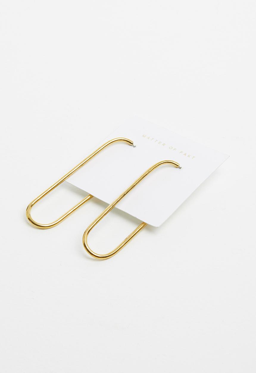 Matter of Fakt - Vista a la vista brass earrings - brass