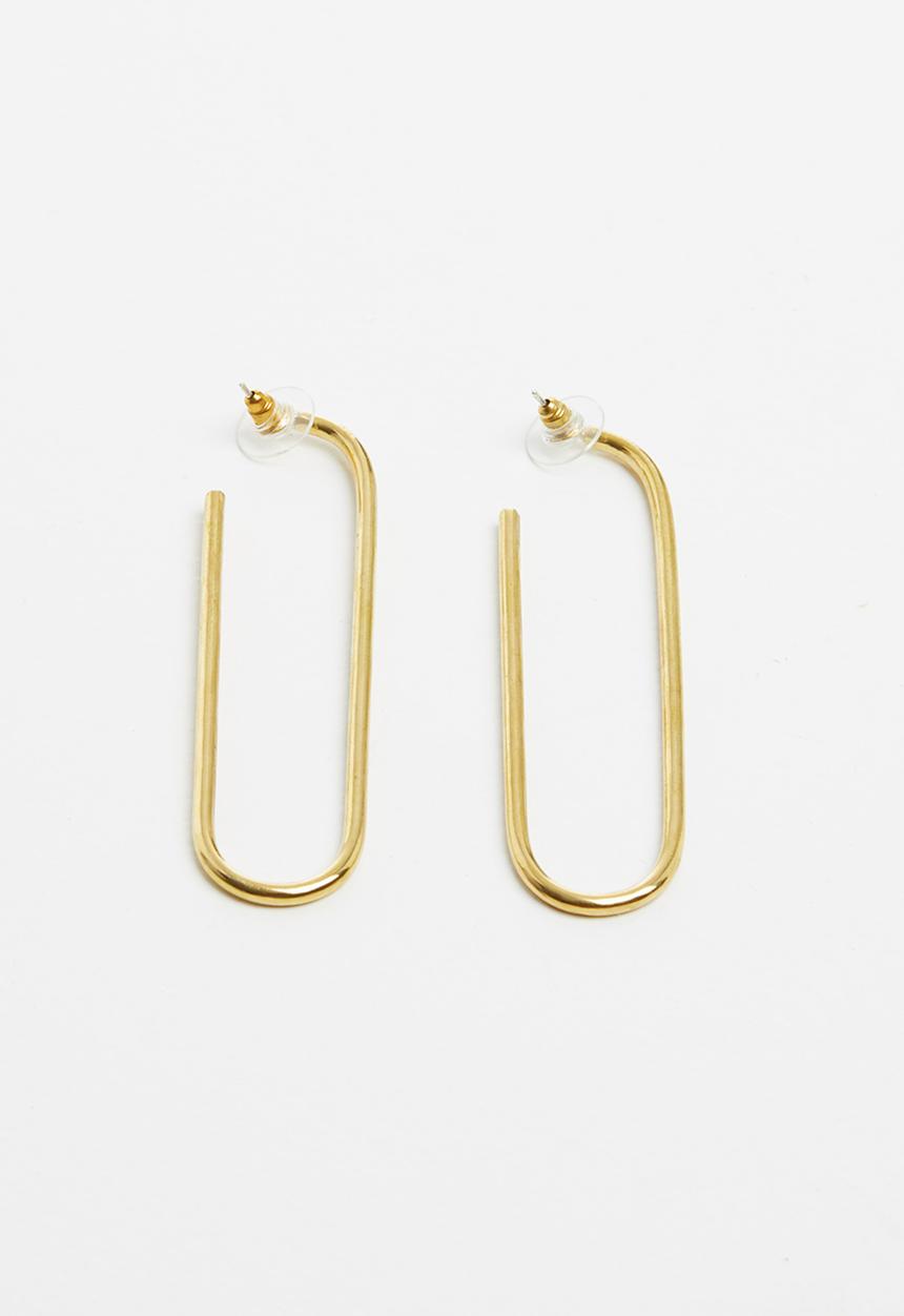 Matter of Fakt - Vista a la vista brass earrings - brass