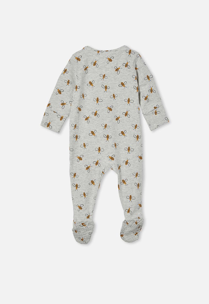 Cotton On - The long sleeve zip romper - grey