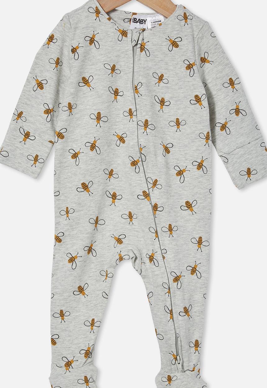 Cotton On - The long sleeve zip romper - grey