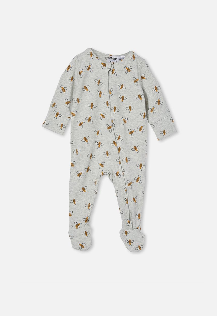 Cotton On - The long sleeve zip romper - grey