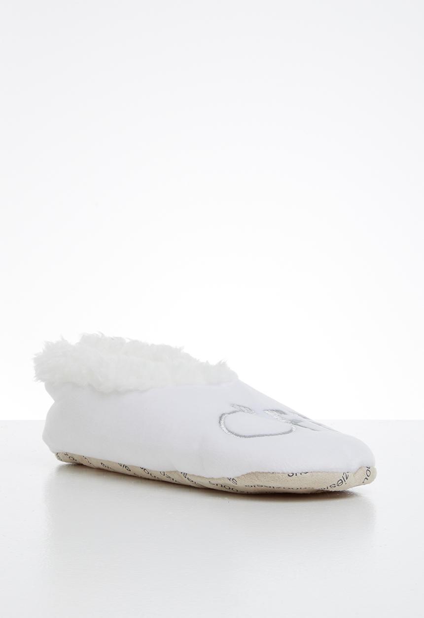 snoozies!® - Off the market slipper - white