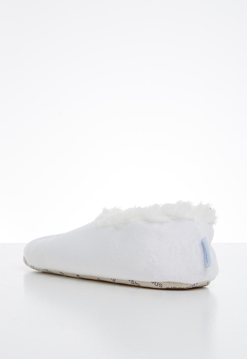 snoozies!® - Off the market slipper - white
