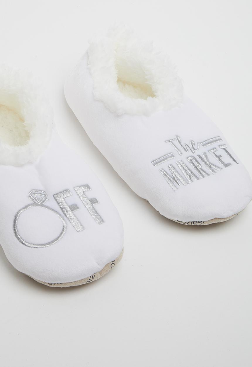 snoozies!® - Off the market slipper - white