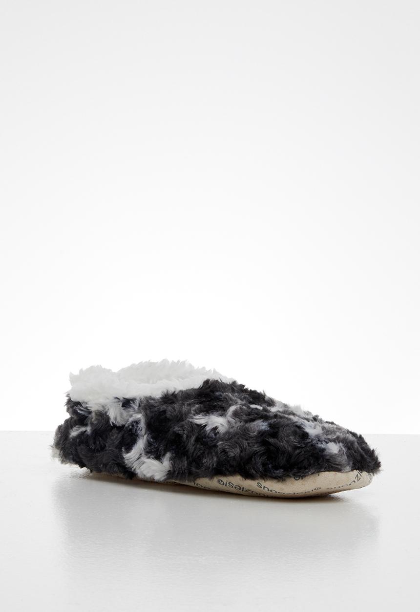 snoozies!® - Tie dye slipper - black & white 