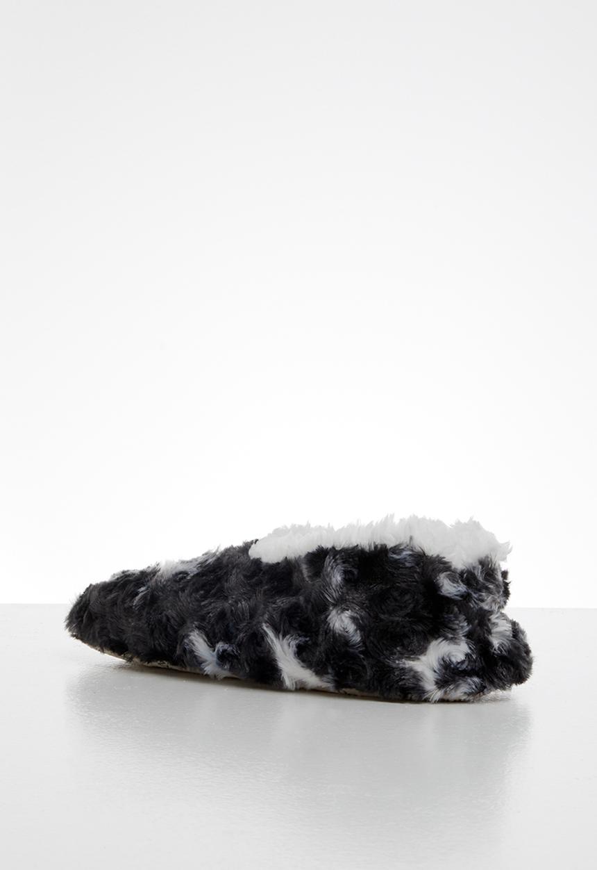 snoozies!® - Tie dye slipper - black & white 