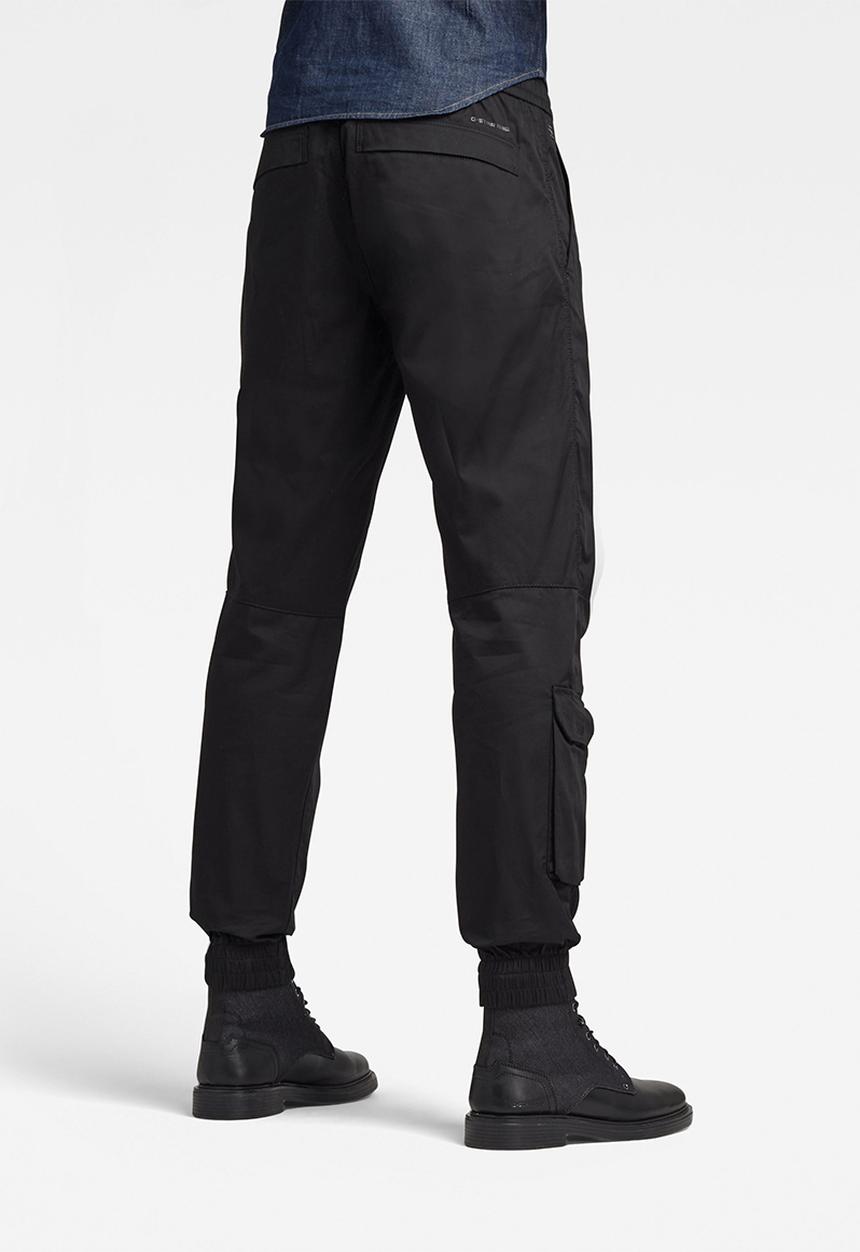G-STAR - Relaxed cuffed trainer chino  - black