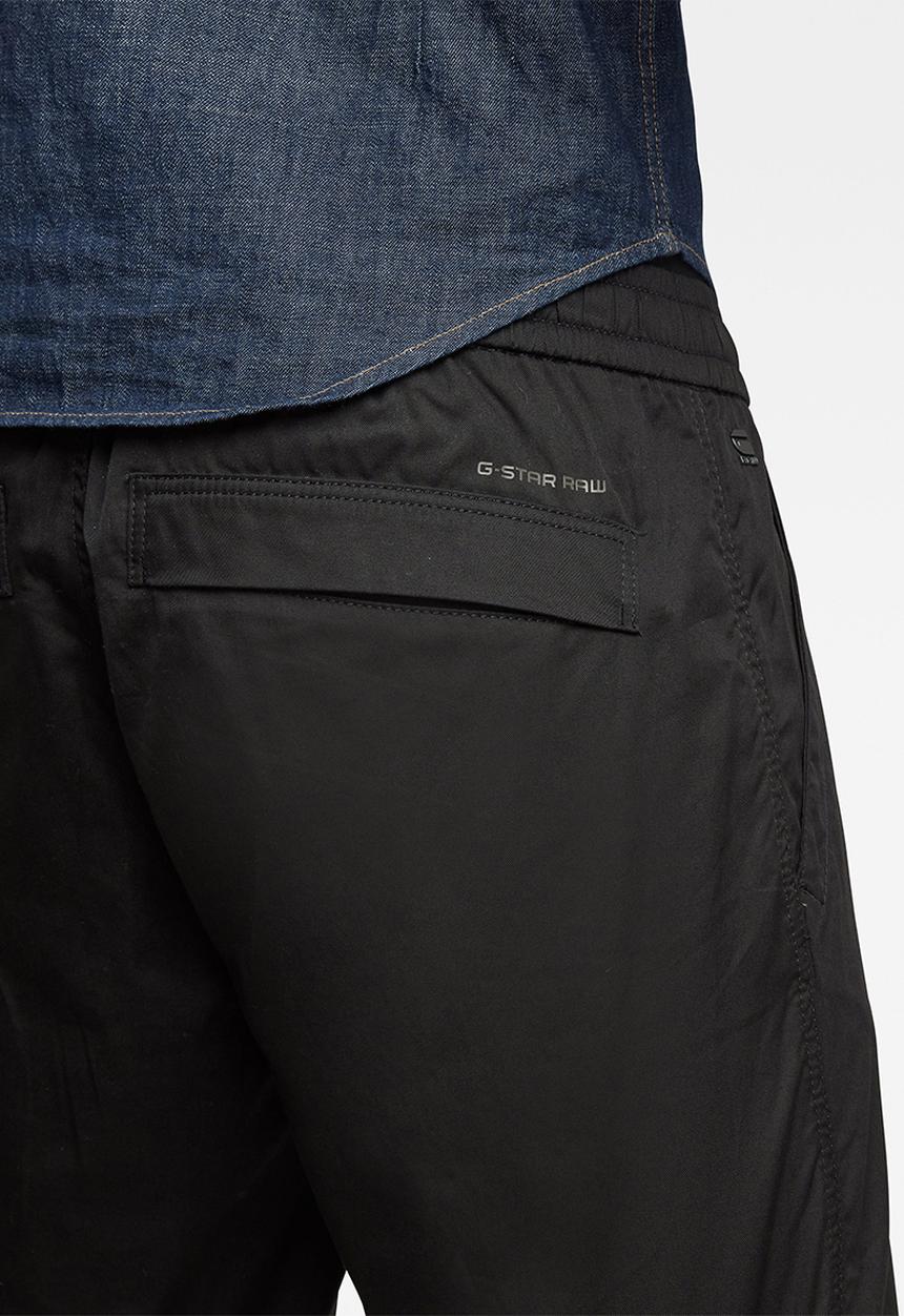 G-STAR - Relaxed cuffed trainer chino  - black