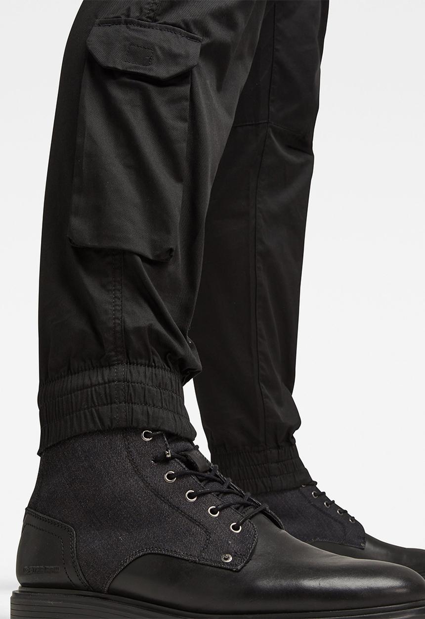 G-STAR - Relaxed cuffed trainer chino  - black