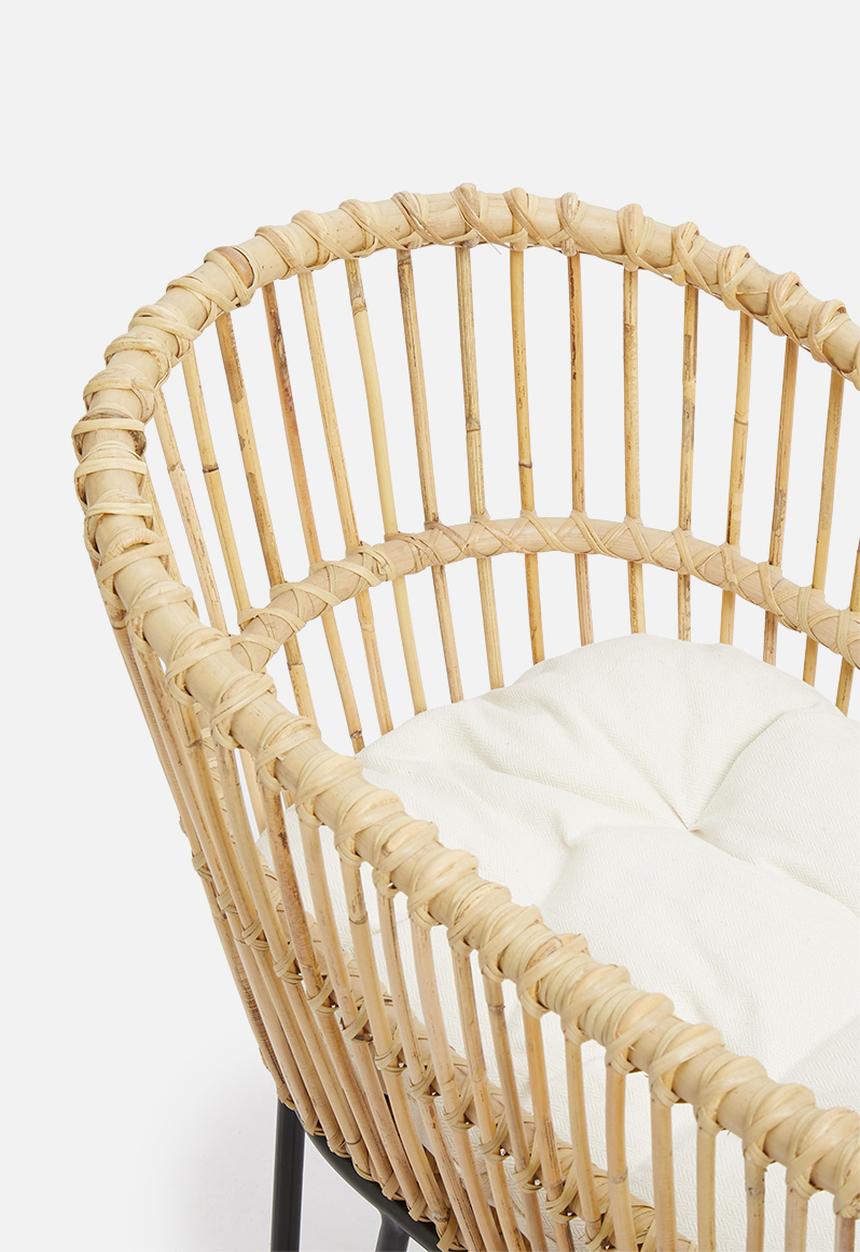 Sixth Floor - Luna rattan cot with foam cushion - natural