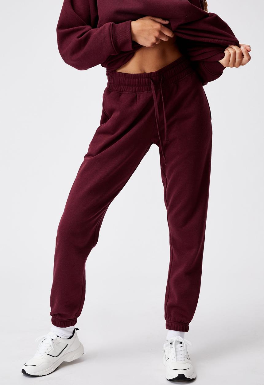 Cotton On - Lifestyle gym track pant - mulberry