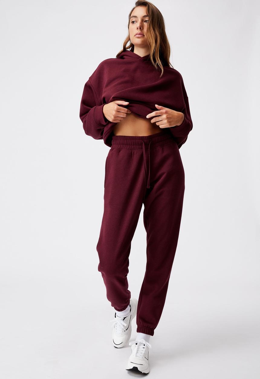 Cotton On - Lifestyle gym track pant - mulberry