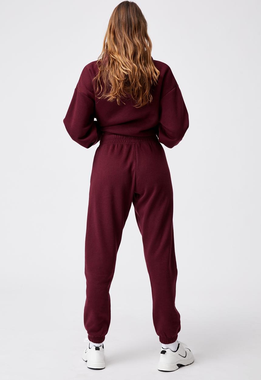 Cotton On - Lifestyle gym track pant - mulberry