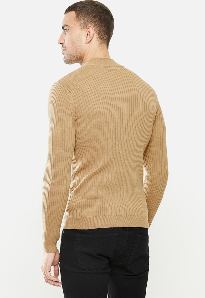 Brave Soul - Mutanti knitwear - tan
