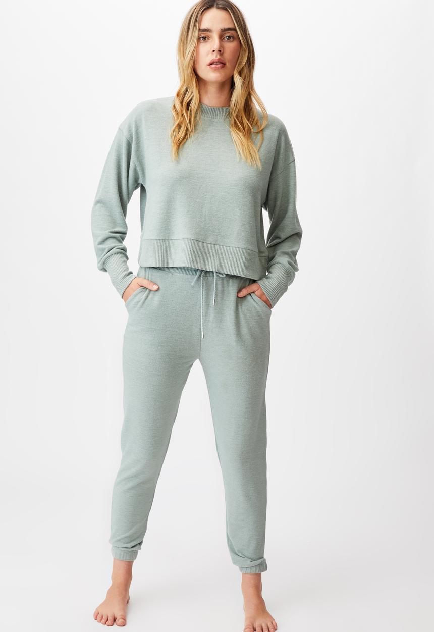 Cotton On - Super soft slim cuff pant - desert sage