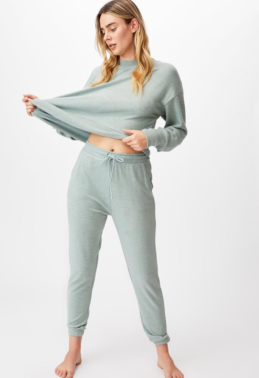 Cotton On - Super soft slim cuff pant - desert sage