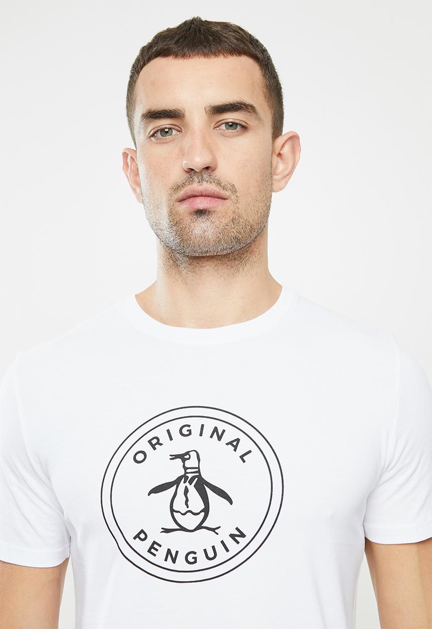 Original Penguin - Logo stamp t - white