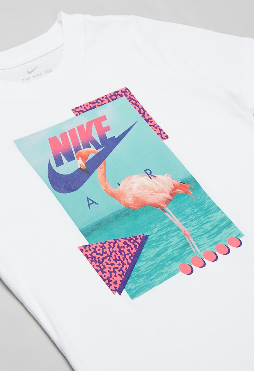 Nike - B nsw tee beach flamingo photo - white