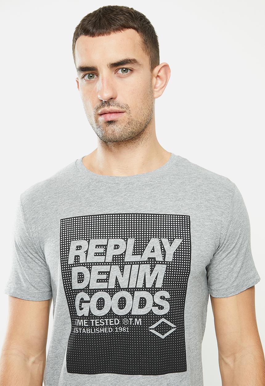 Replay - Replay denim goods tee - grey
