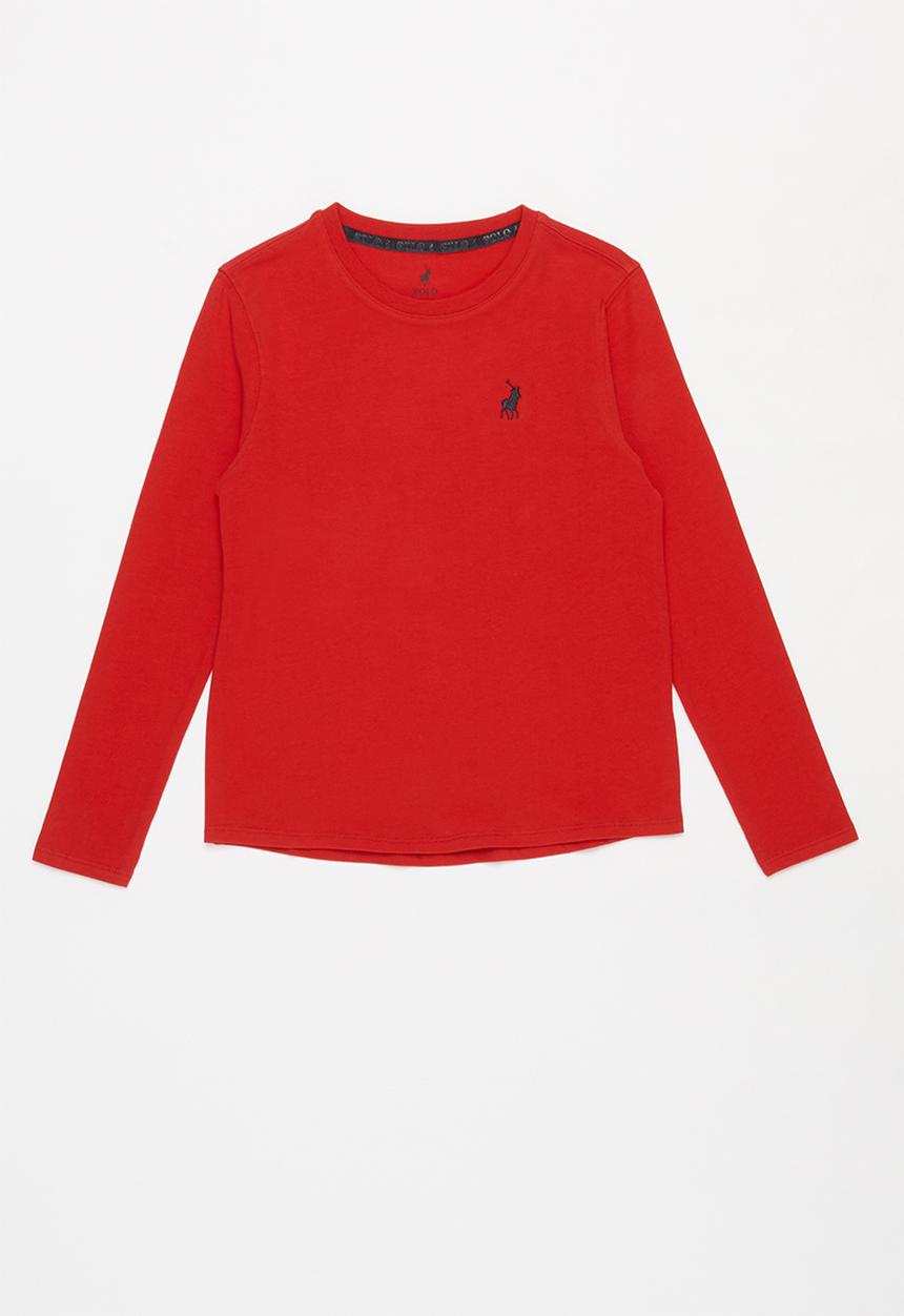 POLO - Girls Mia long sleeve tee - red