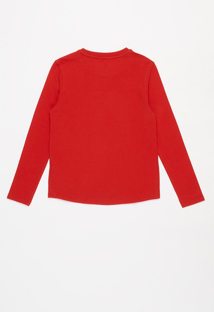 POLO - Girls Mia long sleeve tee - red