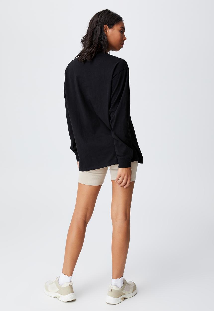 Cotton On - Basic oversized long sleeve top - black