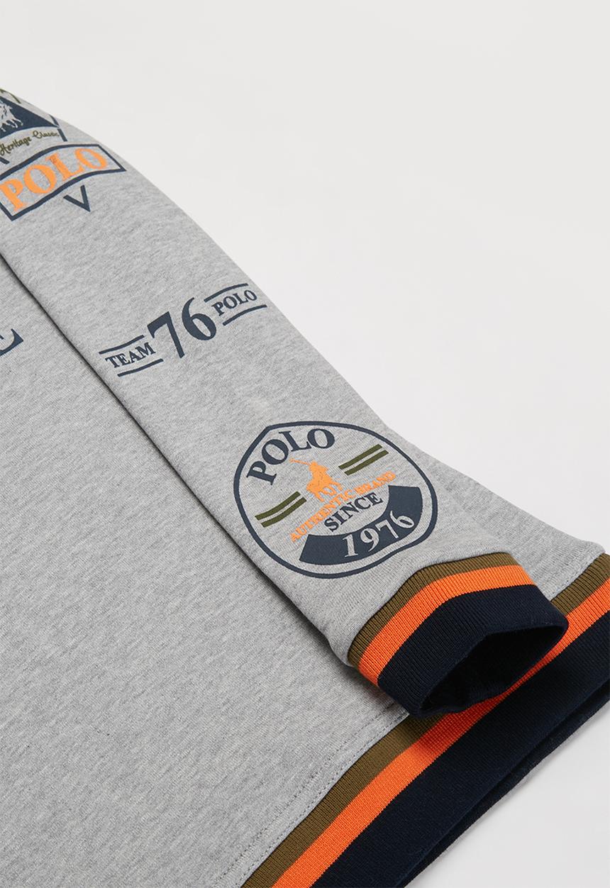 POLO - Boys Blake printed sweater - grey