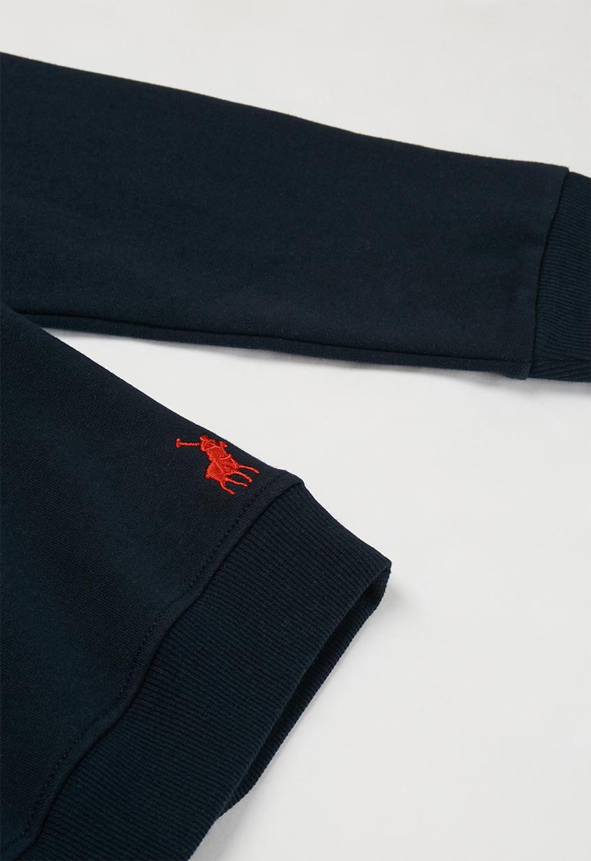 POLO - Boys Jackson quilted artwork sweater - navy