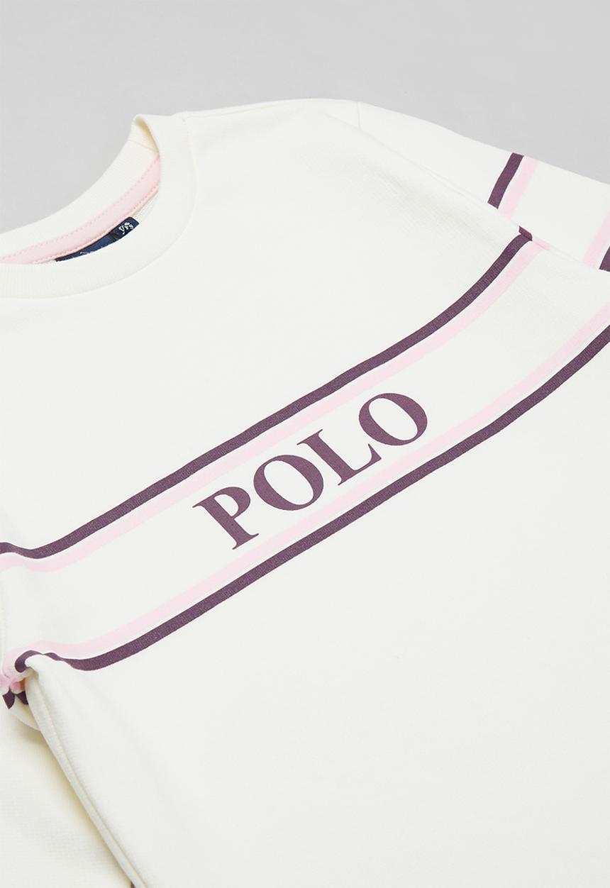 POLO - Terri long sleeve sweater dress - off white