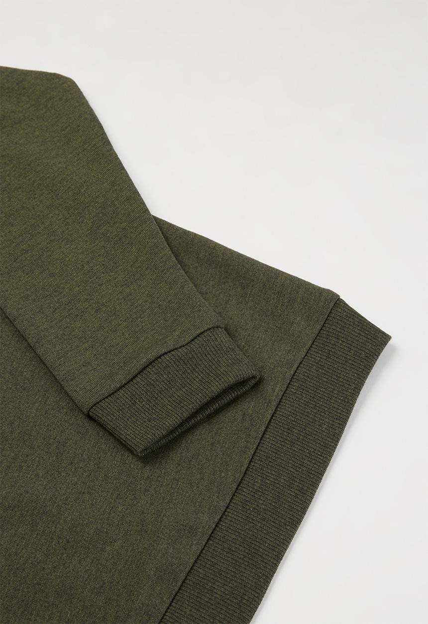 POLO - Damian debossed hooded sweater - olive