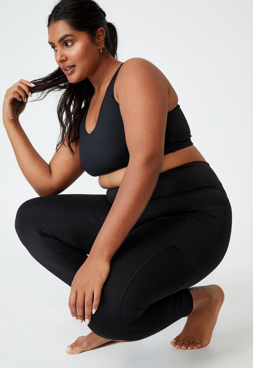 Cotton On - Curve lifestyle pocket 7/8 tight - black