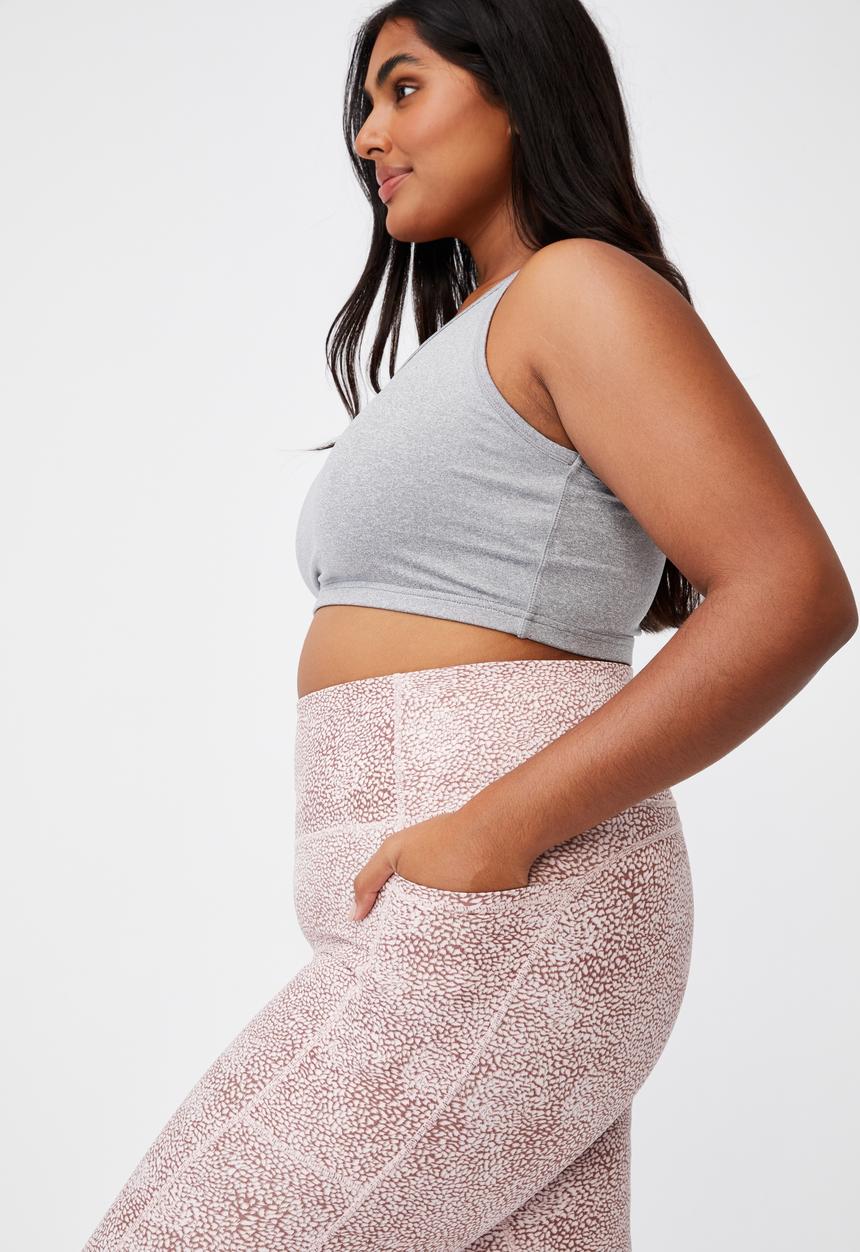 Cotton On - Curve lifestyle pocket 7/8 tight - micro texture dusty rose