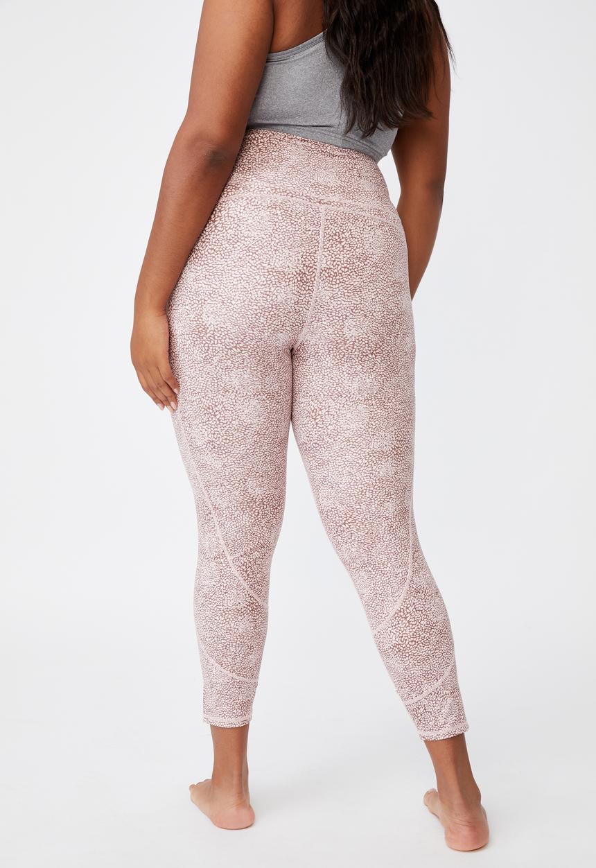Cotton On - Curve lifestyle pocket 7/8 tight - micro texture dusty rose