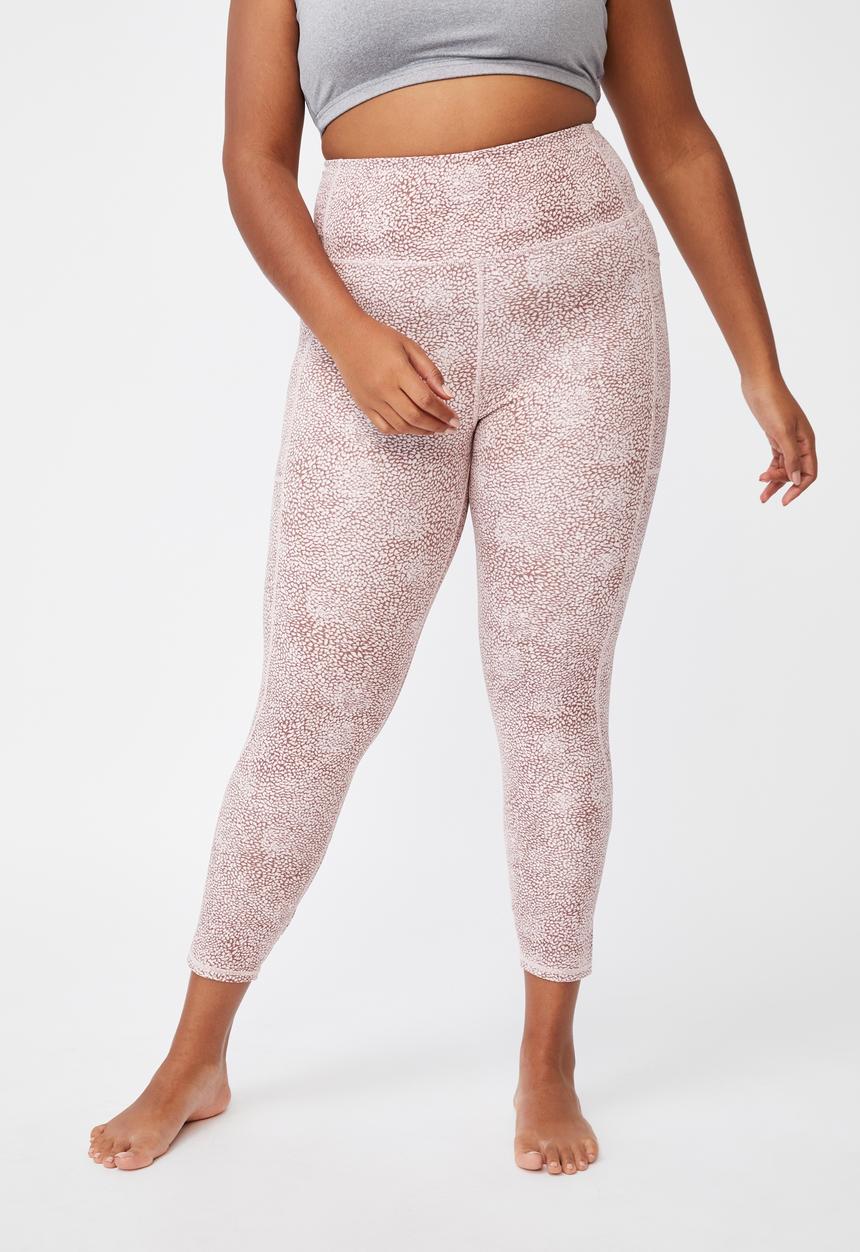 Cotton On - Curve lifestyle pocket 7/8 tight - micro texture dusty rose