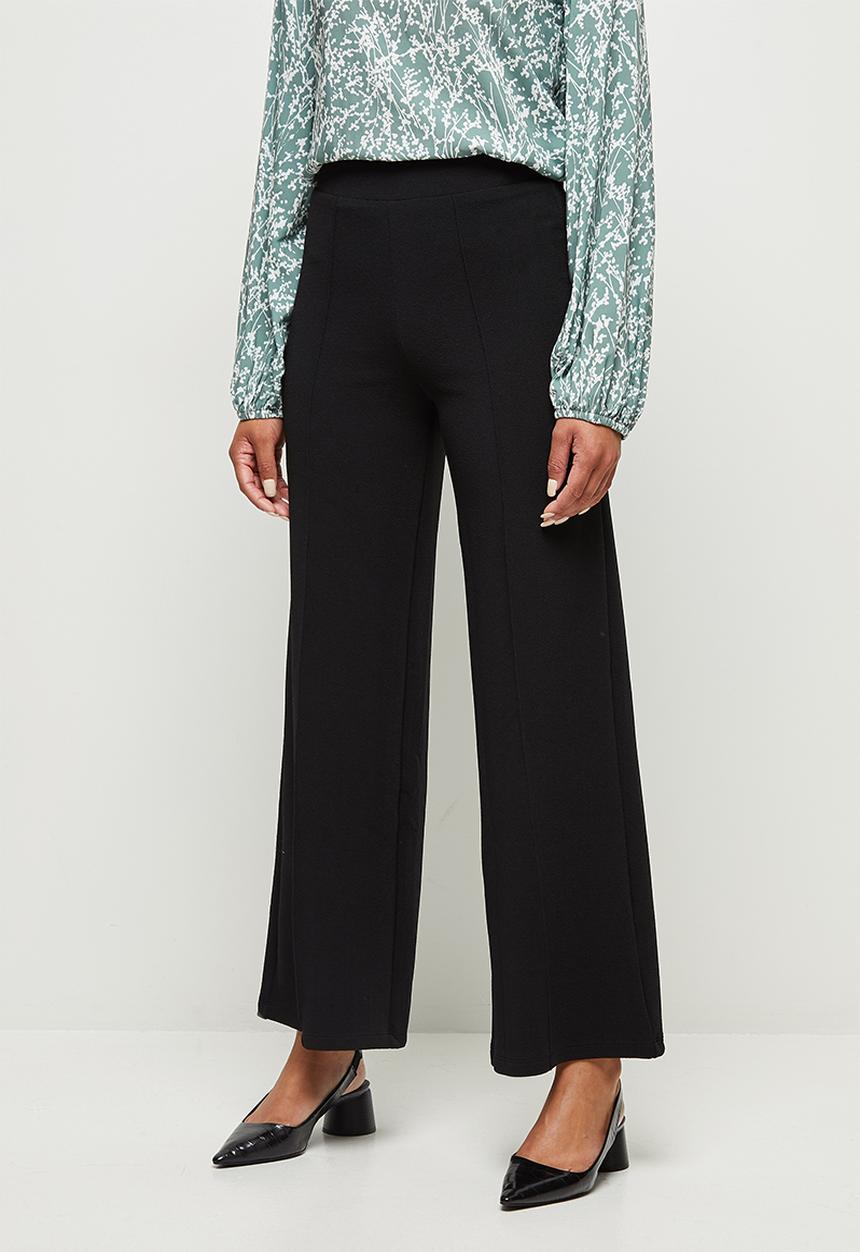 edit - Knit bootleg trousers - black