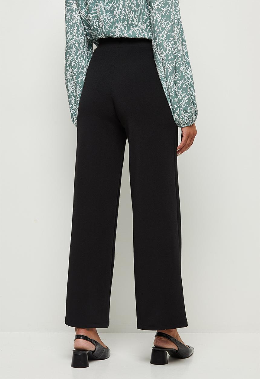 edit - Knit bootleg trousers - black