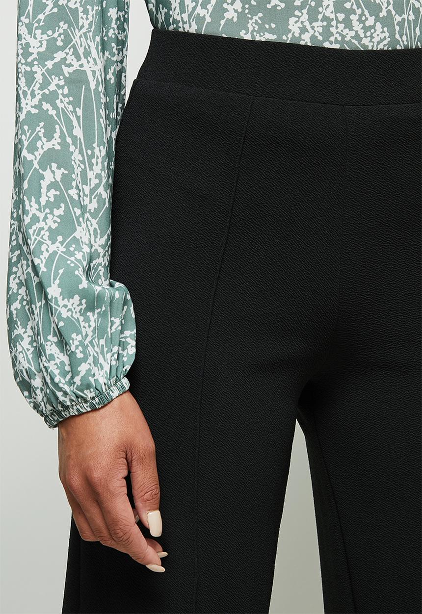 edit - Knit bootleg trousers - black